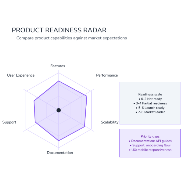 Product Readiness vs Market Expectations Radar